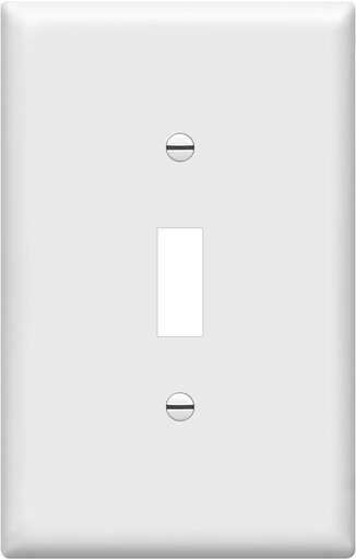[6603] Tapa electrica switch sencillo blanca