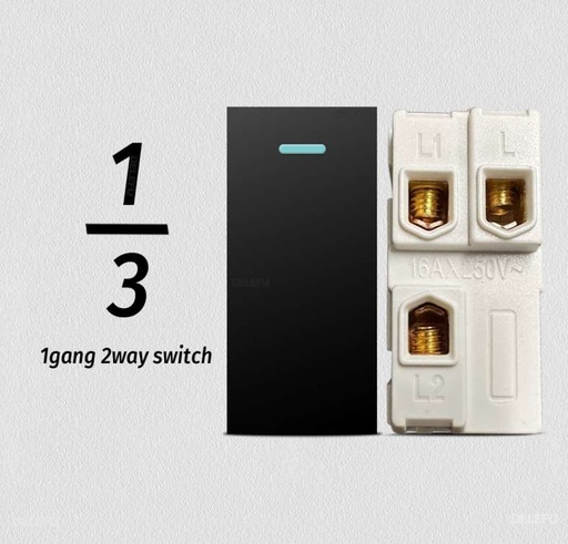 [9916] ViVeLUXUR Switch 1/3 negro 3 way