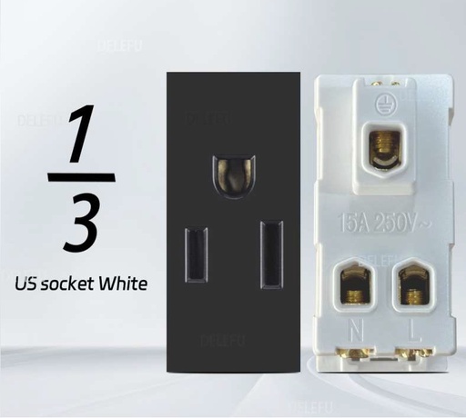 [9927] ViVeLUXUR Socket 1/3 Negro Receptaculo peq