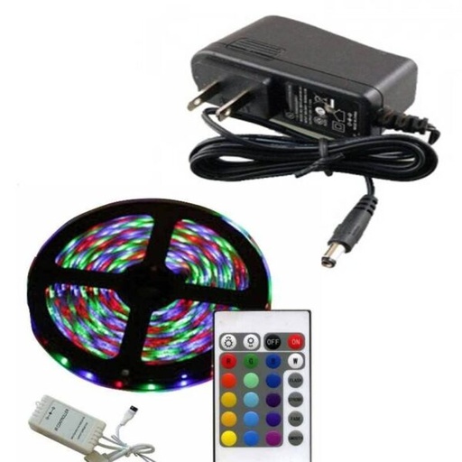 [LS12vRGB] Cinta led multicolor RK, 16 pies, IP20. 3528, control