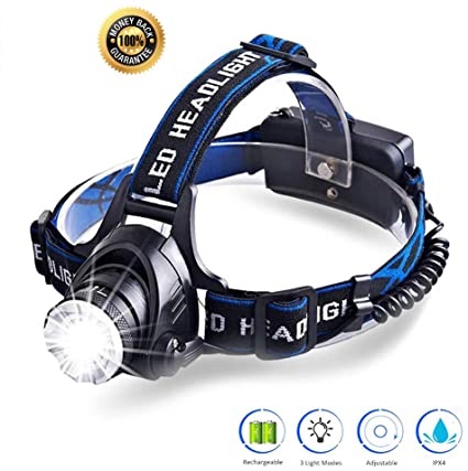 [44027 *] XML Recargable head lamp, aluminio, giant1, 1,000 lumens
