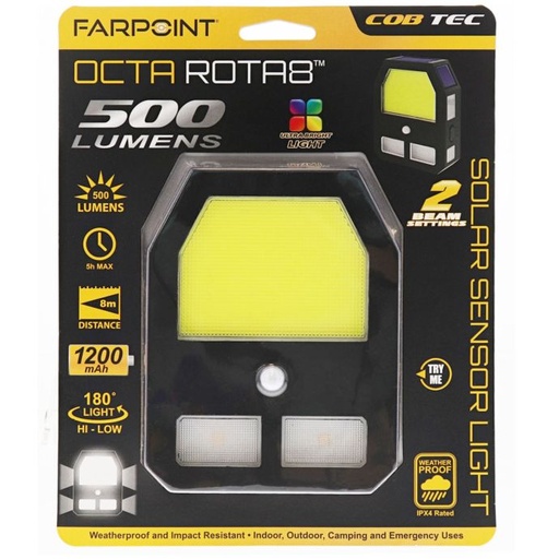 Octa solar light west Lampara solar pared movible con sensor(8)