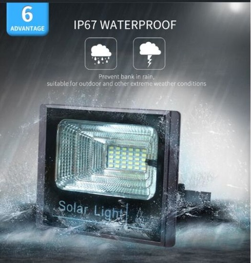 [44219] solar:RK 25w 0 30w solar flood light. Con indicador de bateria