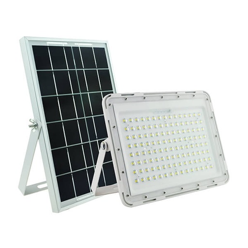 [44010] Flood light solar blanco 200w, control remoto RKFLN200