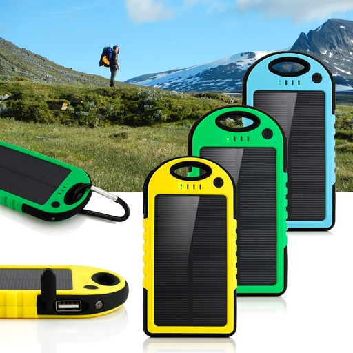 [power 5 hr] Power Bank 5,000 mha solar