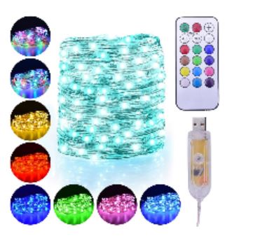 CX Cinta LED RGB 5V con control 100LED IP65