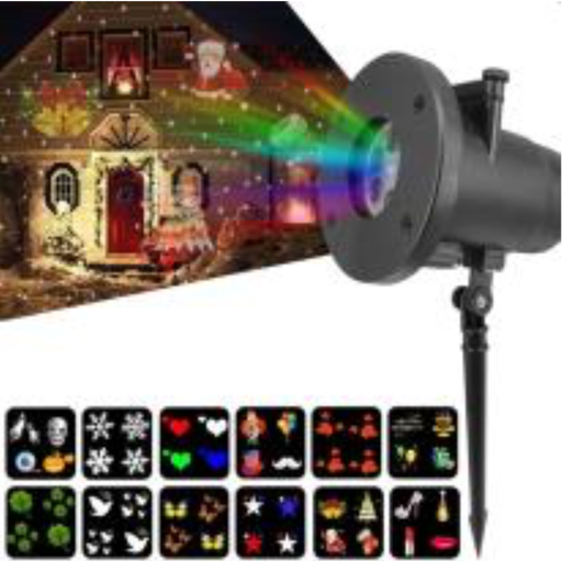 [44225 cx6w] Luz de navidad holograma 12 efectos 4W-6W laser