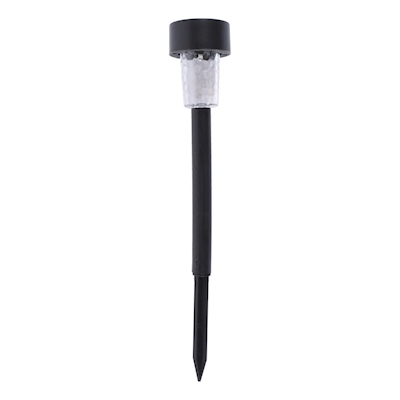 [SYB008] Jardin solar plastico negro 1 LED blanco (12)