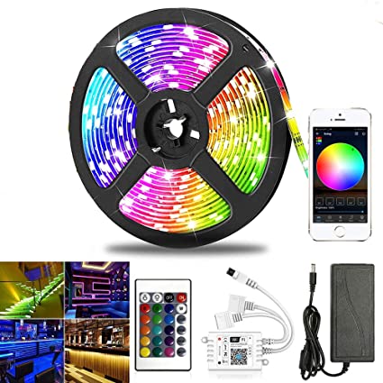 [RKWF30] Kit Cinta led wifi interior ip20, 15 pies, Alexa + Google voz stripe RGB-Bluetooth 50/50 -60 (copia)