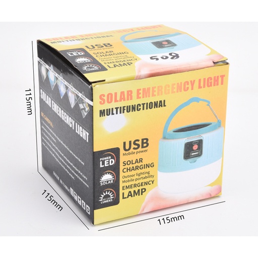 [pcs508 - 33800 *] Portable solar lamp cilindro LED, carga celular, SOLAR EMERGENCY LIGHT